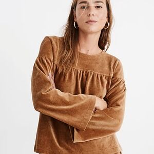 Madewell Texture & Thread Corduroy Swing Top Size Medium